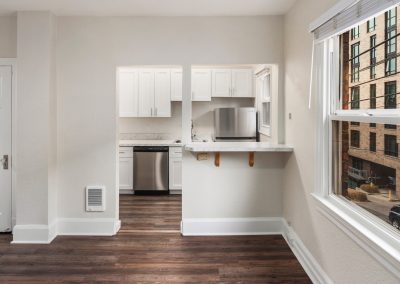 Carolina Court apartment kitchen and dining