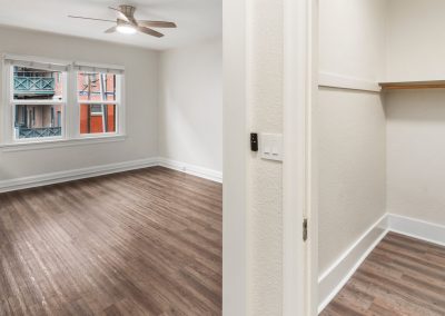 Carolina Court apartment bedroom and closet