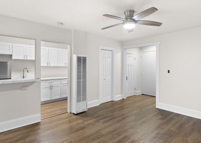 Carolina Court apartment living room